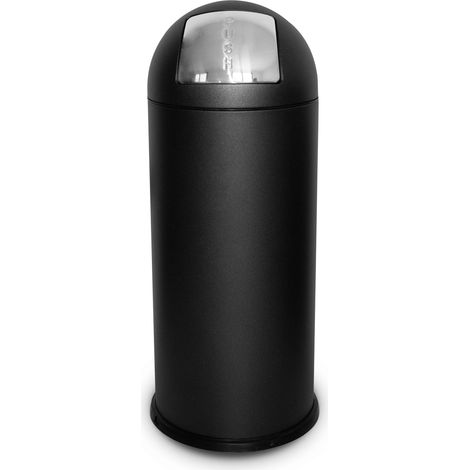Pattumiera Per Raccolta Rifiuti Ø35xh92 cm da Interno In Acciaio Verniciato Nero (1/2)
