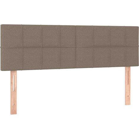 Maison Exclusive - Cabeceros tela gris taupe 144x5x78/88 cm (1/5)