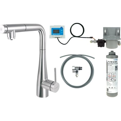 Robinet de cuisine deante eridan système filtration eau chrome
