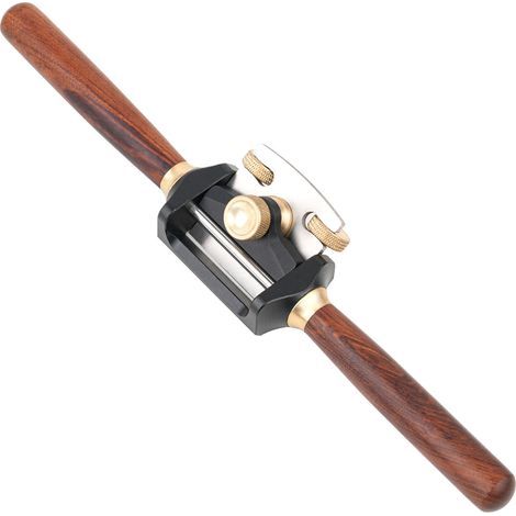 Adjustable flat-base hand plane for woodworking, for shaping angles and arcs. (1/5)