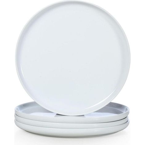 Speiseteller Keramik weiß groß 4er Set Kuchenteller 27 cm (1/5)