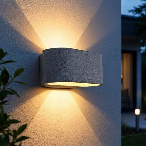 LED Außenwandlampe Wandleuchte Gartenleuchte Up Down Weiß Aluminium IP54 B 20 cm (1/5)