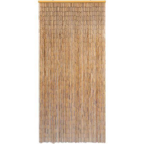 vidaXL Cortina para puerta 90x200 cm bambú (1/2)