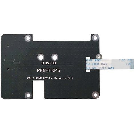 PCIe-zu-M.2-M-Key-NVMe-Adapter, Erweiterungskarte für Raspberry Pi 5 2230, 2242 und 2280, kompatibel mit NVMe-M.2-M-Key-SSDs, PCIe Gen2 (1/5)