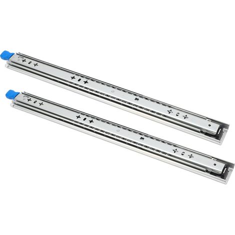 1 paire coulisses tiroir auto-bloquantes 300mm largeur 53mm 3 parties rails robustes pour étagères meubles camping-cars camions (1/5)