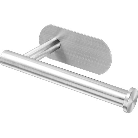 Porte Papier Toilette Auto-adhésif, Support Papier Toilettes Acier INOX, Porte Rouleau Toilette pour Salle de Bain et Cuisine, Pas de Forage 3m Auto-adhésif (1/5)