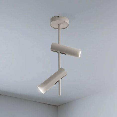 [GEBRAUCHT] B-Ware Deckenspot Leda Deckenleuchte Spot Taupe Stahl 2 Flammig 55 Cm Gu10 Led Lampe