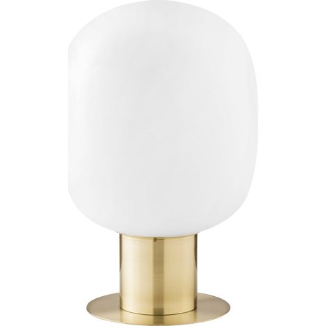 "Lampada da tavolo FELLINI in metallo oro con diffusore in vetro 30 cm." (1/2)