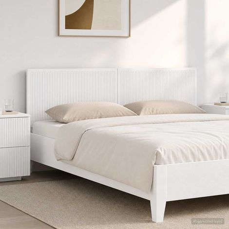 vidaXL Cabecero montada en la pared EDE Blanco Brillante (1/5)