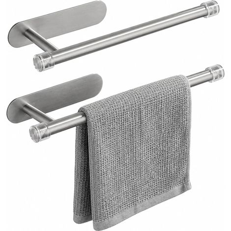 Lot de 2 porte-rouleaux de papier toilette sans perçage, autocollants, montage mural, étagère polyvalente pour armoire, chambre à coucher, salon, salle de bain (1/5)