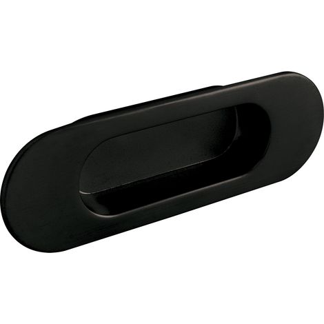 Estamp Griffmuschel Zalya Breite 110mm - Griff für Schiebetür - Muschelgriff zum Einlassen - Zinkdruckguss schwarz matt (1/3)