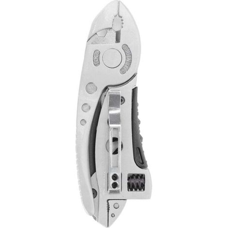 Clé à molette multifonction avec embouts de tournevis, pince intégrée et kit d’urgence – 12 en 1, alliage aluminium résistant (1/4)