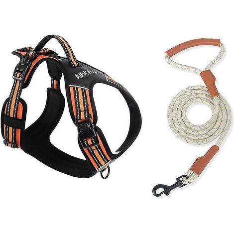 Harnais Duomm pour chien de grande race - Ajustable et confortable, idéal pour Pitbull, Berger et XL (1/5)