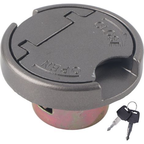 Tappo serbatoio universale per scooter e motociclette in acciaio inox GY6, chiavi incluse. (1/4)