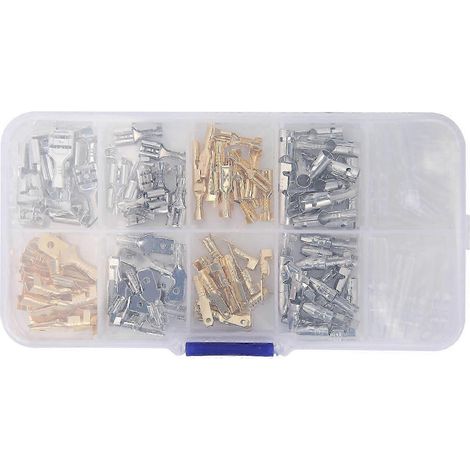 150 Stück isolierte elektrische Steckverbinder (Stecker und Buchsen) 2,8/4,8/6,3/4 mm Industrie-Set