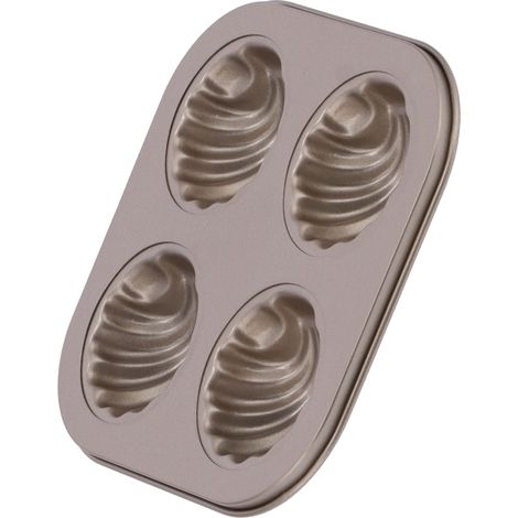 Quadratische 4-fach antihaftbeschichtete Backform aus robustem Kohlenstoffstahl, mikrowellengeeignet für Cupcakes, tiefe Form. (1/5)
