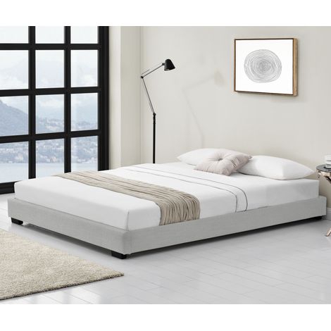 Letto Francese Hamar 140 x 200 cm Rivestimento in Similpelle Bianco Corium (1/5)