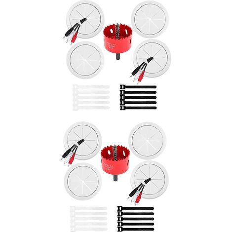 8er-Pack Wand-TV-Kabelabdeckungen, 60 mm (2-3/8 Zoll) Loch, Wand-Kabelmanagement-Set (1/5)