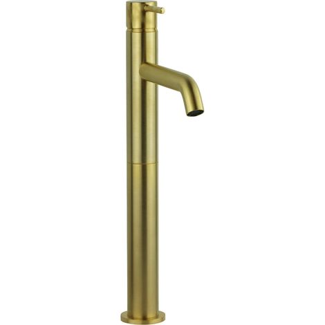 Miscelatore per lavabo alto colore oro spazzolato Gattoni Easy 2384/23SG  Senza piletta di scarico  - Oro Spazzolato (1/3)