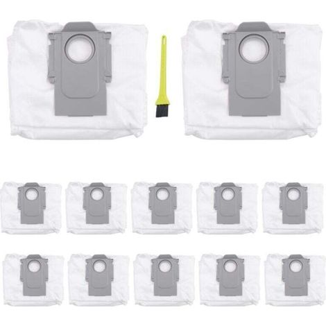 Lot de 12 Sacs à Poussière Compatibles Aspirateurs Roborock Modèles Max et S7 Ultra