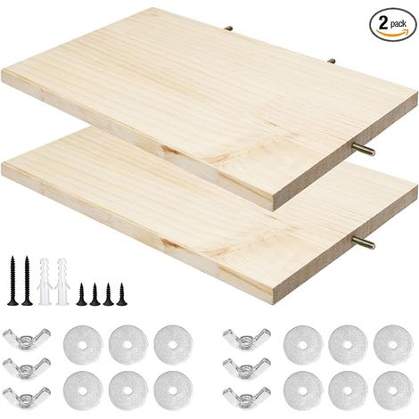 Plateforme en Bois Perchoir pour Oiseaux 33x20cm (1/5)