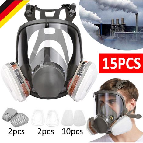 6800 masque à gaz complet 15 en 1, respirateur contre les fumées chimiques et la peinture, performance de filtration à 95%