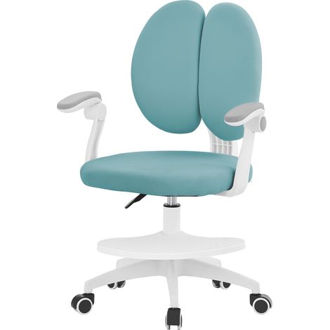 ML-Design Kinderschreibtischstuhl ergonomisch, 95-107 cm, Petrol, 360° Drehbarer Schreibtischstuhl Kinder, Höhenverstellbarer Jungendstuhl mit Rückenlehne & Armlehnen, Kinderstuhl für Jungen & Mädchen