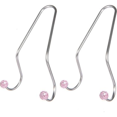 2 Pièces Crochet Appuie Tete Voiture Crochet Organisateur de Suspension, Multifonctionnel Bling Acier Inoxydable Crochet de Siège Auto pour Sac à Main et Vêtements (rose)