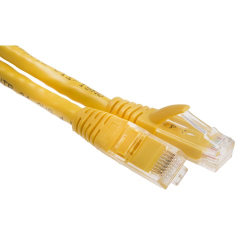 Câble cat 6 Avec connecteur / , U/UTP, gaine PVC Jaune, 2m ( Prix pour 1 )