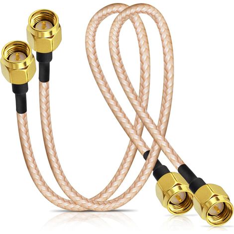 Câble Rallonge Antenne SMA Mâle à Mâle RG316 30 cm Flexible, 2 pcs Câble Extension Coaxial, pour LNA, Dongle RTL SDR, Récepteur ADS-B, LNA, Mètre ROS, Analyseur Spectre, Antenne (1/5)
