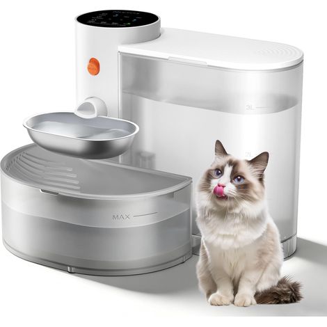 Fontaine à Eau Chat sans Fil et sans Filtre, 3.8L Distributeur d'eau Chat (1/5)