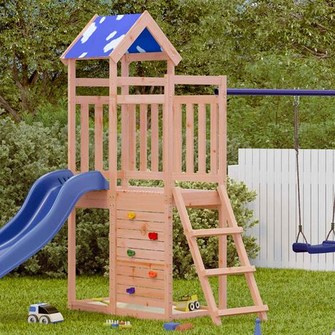 Spielturm Braun 110,5 x 52,5 x 215 cm Massives Douglasienholz