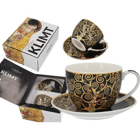 Taza y platillo de G. Klimt, El árbol de la vida carmani (1/4)