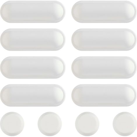 Confezione da 20 paracolpi antiurto per sedile WC, 12,5 x 19 mm, bianchi, per installazione in bagno. (1/5)