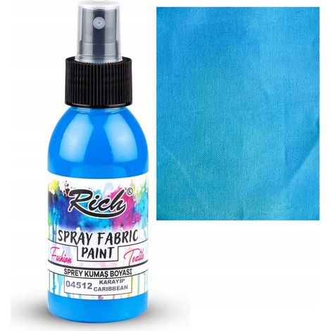 Pintura en aerosol para telas, ropa y textiles, color azul intenso, 100 ml. (1/3)