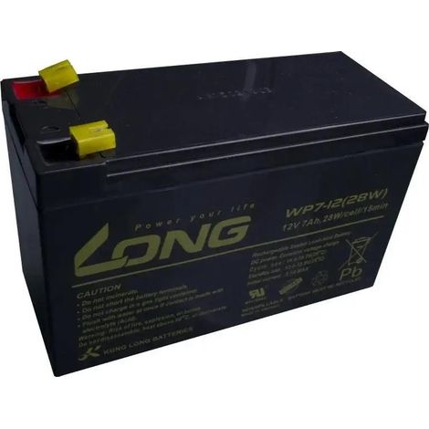Long Batterie type F1 12 V 7 Ah sans entretien (1/2)
