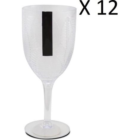 Lot de 12 verre à liqueur, verre à pied, verre dégustation - Diamètre 8 x Hauteur 19.6 cm -JUANIO (1/3)