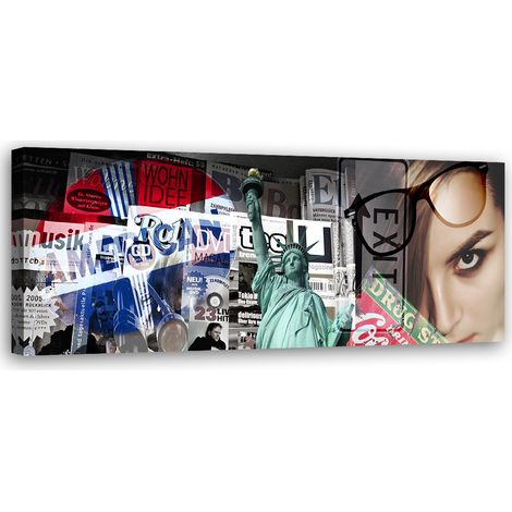 Tableau sur toile Collage New York 90x30 (1/5)