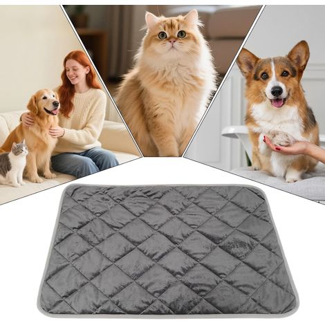 Coussin thermique réfléchissant pour chiens – Lit auto-chauffant à 5 couches 58 x 88cm pour animaux de compagnie, chiens, chats, chiots, chatons, intérieur, extérieur, maison, salon et voyage (1/2)