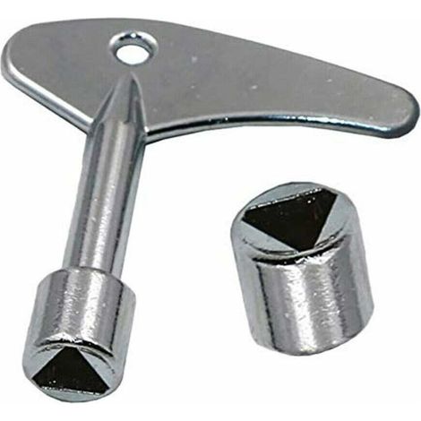 Lot de 2 clés triangulaires de 9 mm avec interrupteur à clé triangulaire pour ascenseur électrique à gaz d'urgence (1/5)