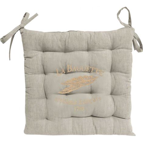 Dessus de chaise imprimé capitonné en coton BAGUETTE