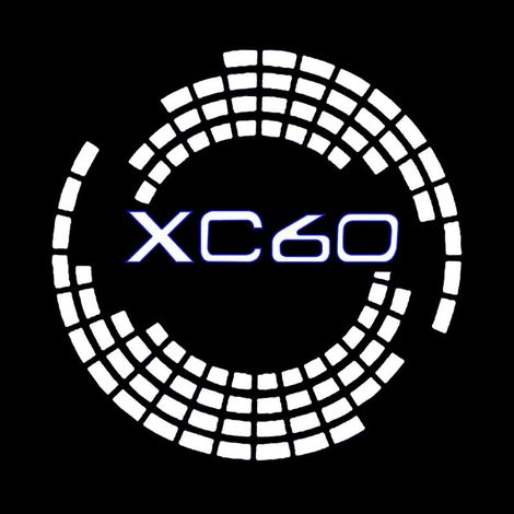 (2PCS-XC60) Lot de 2 éclairages LED d'accueil pour portières de voiture, compatibles avec Volvo, projecteur de logo, effet fantôme, accessoires automobiles, éclairage pour véhicules. (1/4)