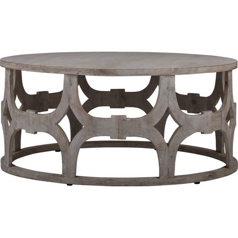 WOMO-DESIGN Couchtisch Asmara Ø 100x45 cm rund, Natur, Unikat, handgefertigt aus Massivholz Mangoholz, Moderne Holzoptik, Vintage Design, Sofatisch Kaffeetisch Wohnzimmertisch Beistelltisch Holztisch