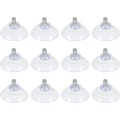Lot de 12 ventouses transparentes à visser manuellement pour fenêtres (1/5)