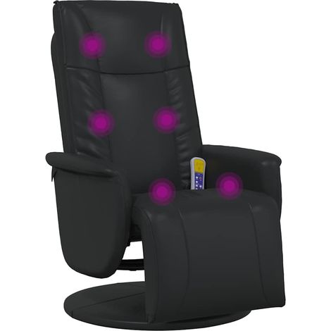 Swivel Massage Recliner Chair Black 71 x 90 x 105 cm vidaXL