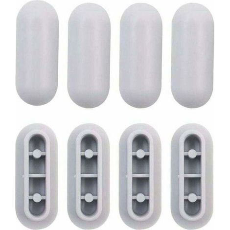 4 Pièces Tampon Universel pour Siège de Toilette Universel Chocs Kit de Tampon Abattant WC Plastique Toilette Pare-chocs Remplacement,de