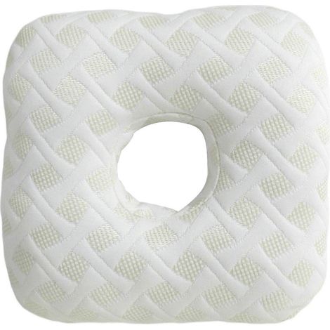 Oreiller de récupération après perçage d'oreilles pour les personnes dormant sur le côté - Ergonomique avec trous pour les oreilles - pour soulager la douleur et la chondrite nodulaire-AquaForge (1/5)