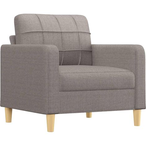 Fauteuil de Salon，Chaise，Fauteuil Taupe 60 cm Tissu CFW538673 (1/5)