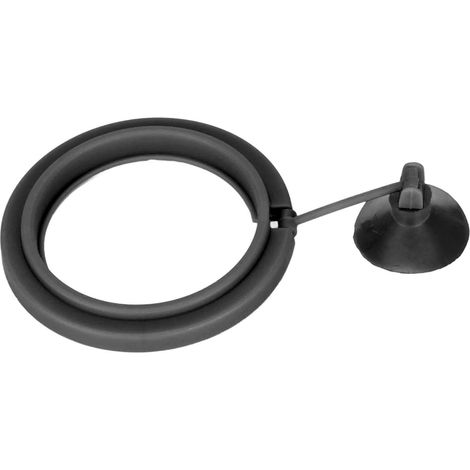Anneau d'alimentation pour aquarium, cercle alimentaire flottant en plastique avec ventouse forte pour nourrir les aliments en flocons, noir (1/5)