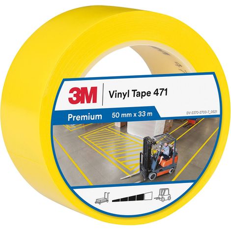 3M Nastro In Vinile 471 Giallo, 50 Mm X 33 M,spessore: 0,13 Mm (1/5)